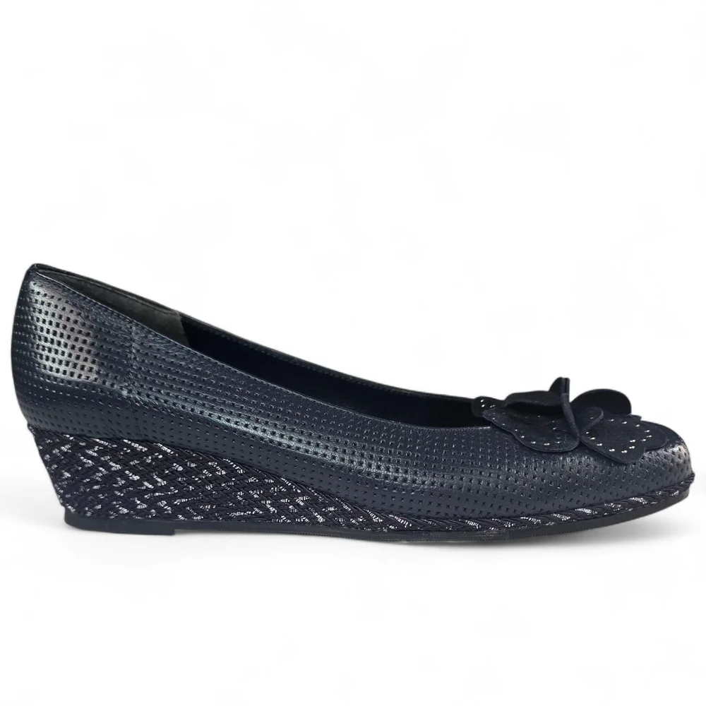Sesto Meucci Mel Leather Wedge Heels‎ Size 8 Narrow